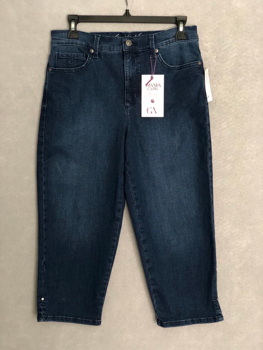 Gloria Vanderbilt Capri Length Jeans Classic Rise Dark Wash Women's Size 6 NEW